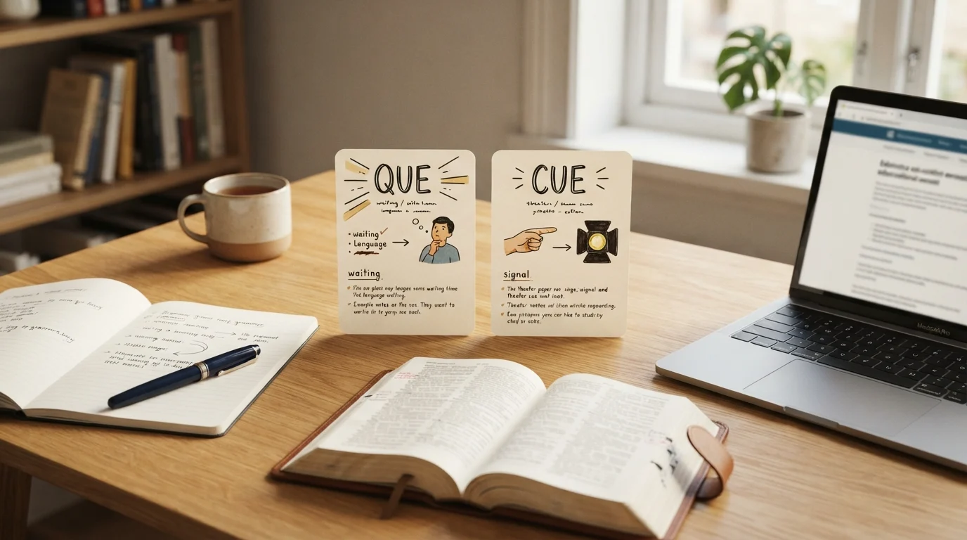 Que vs Cue: The Main Difference