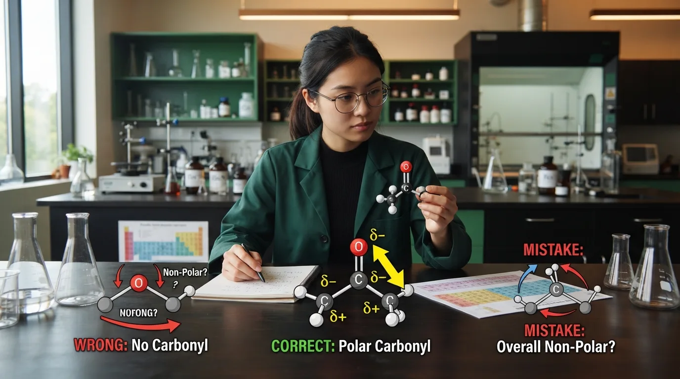 Common Mistakes About Acetone Polarity